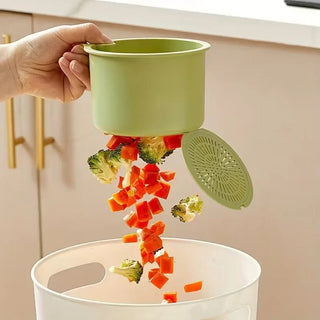 Press-Type Drain Basket: Food Strainer & Sink Organizer
