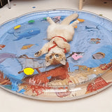 Load image into Gallery viewer, [Pet Water Play Mat] BDTGP Pet Water Play Mat for Cats And Dogs, Inflatable Ocean-Themed Toy with Floating Shapes, Indoor And Shaded Outdoor Activity Mat, Without Battery