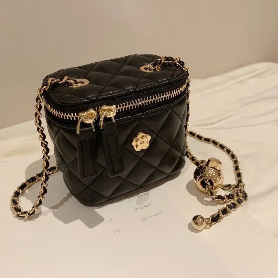 New Mini Quilted Chain Diamond Checkered Women's Crossbody Bag