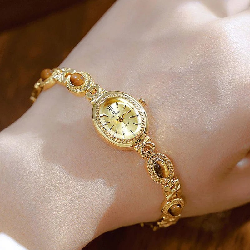 Oval Gold Women Watches Luxury Brand Dress Casual Quartz Small
