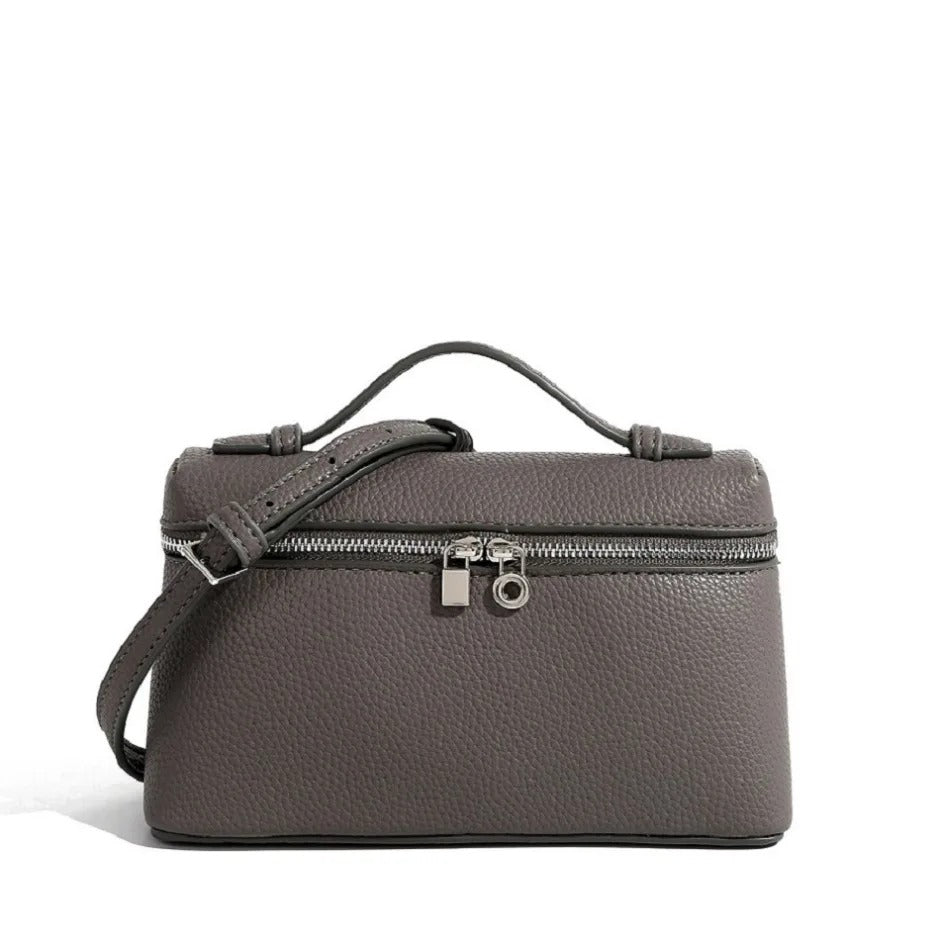 Premium sense of niche lychee grain shoulder bag simple fashion