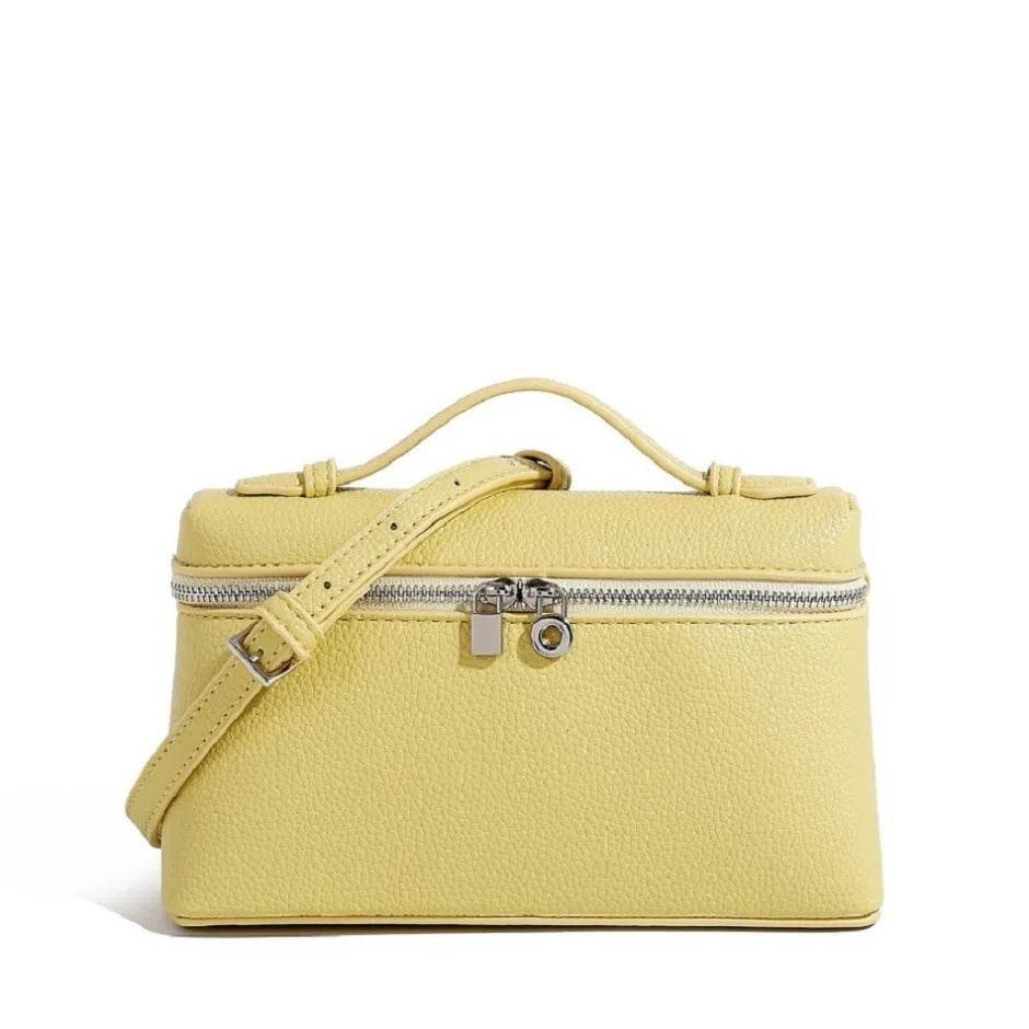 Premium sense of niche lychee grain shoulder bag simple fashion