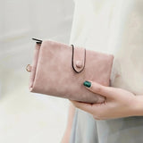 Load image into Gallery viewer, Tri-fold Short Women Wallets with Coin Zipper Pocket Minimalist