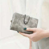 Load image into Gallery viewer, Tri-fold Short Women Wallets with Coin Zipper Pocket Minimalist