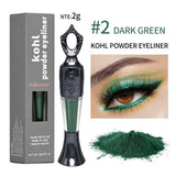 Load image into Gallery viewer, Retro Black Dark Green Kohl Powder Eyeliner