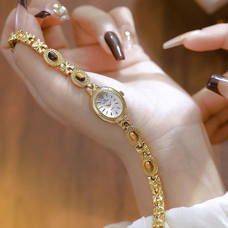 Oval Gold Women Watches Luxury Brand Dress Casual Quartz Small