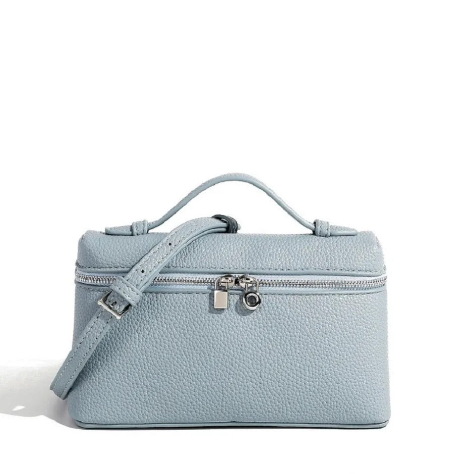 Premium sense of niche lychee grain shoulder bag simple fashion