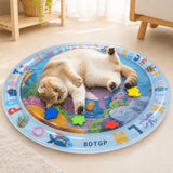 Load image into Gallery viewer, [Pet Water Play Mat] BDTGP Pet Water Play Mat for Cats And Dogs, Inflatable Ocean-Themed Toy with Floating Shapes, Indoor And Shaded Outdoor Activity Mat, Without Battery