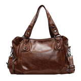 Load image into Gallery viewer, Casual Retro Solid Color PU Large Capacity Shoulder Bag