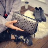 Load image into Gallery viewer, Famous Brand Luxury Pop Punk Rivets Long Women Vintage