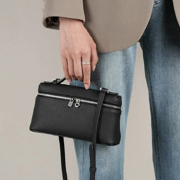 Premium sense of niche lychee grain shoulder bag simple fashion