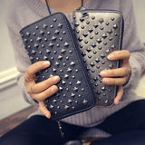 Load image into Gallery viewer, Famous Brand Luxury Pop Punk Rivets Long Women Vintage