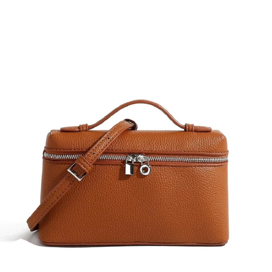 Premium sense of niche lychee grain shoulder bag simple fashion