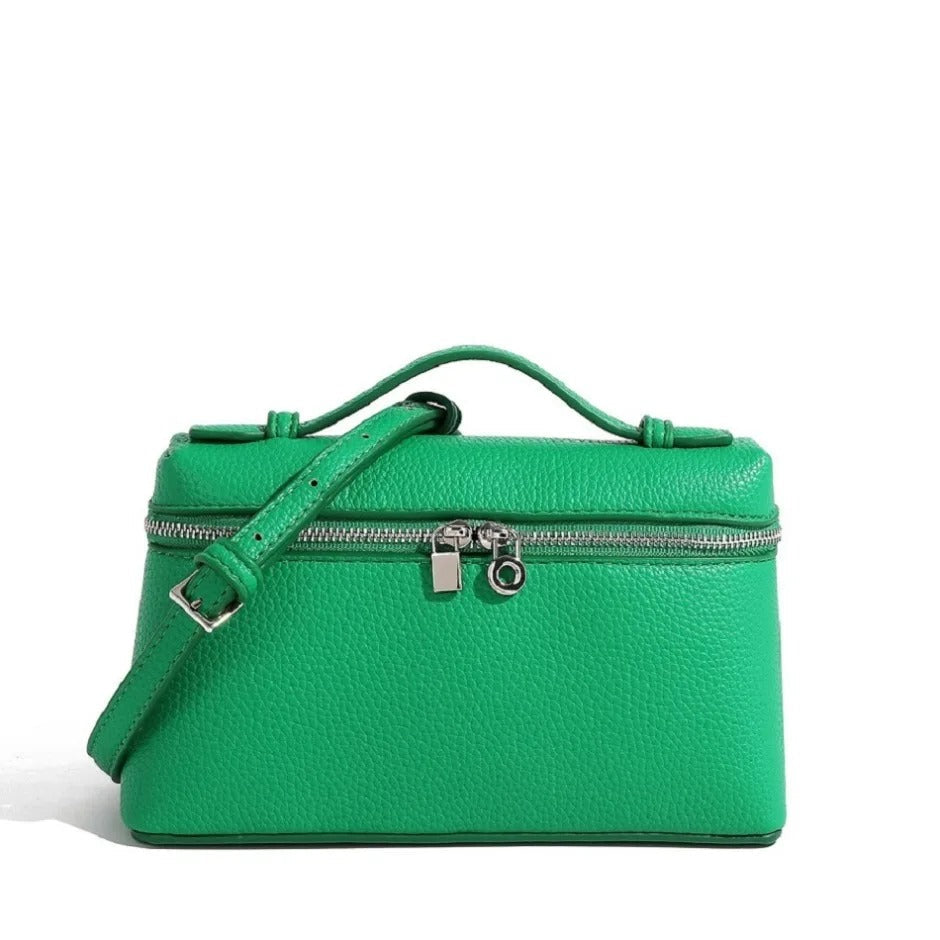 Premium sense of niche lychee grain shoulder bag simple fashion