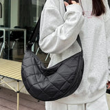 Load image into Gallery viewer, Waist Half Moon Belt Bag Solid Color Crossbody Bag Large Capacity