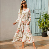 Load image into Gallery viewer, Women Maxi Dresses Sping Autumn Bohemian Casual Full Sleeve