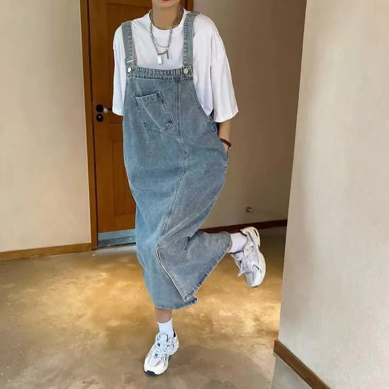 Spring Summer Denim Overall Dress Women Sleeveless Jeans