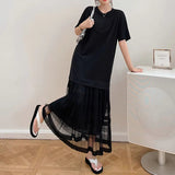 Load image into Gallery viewer, Loose Long Dresses Robe Elbise Short Sleeve
