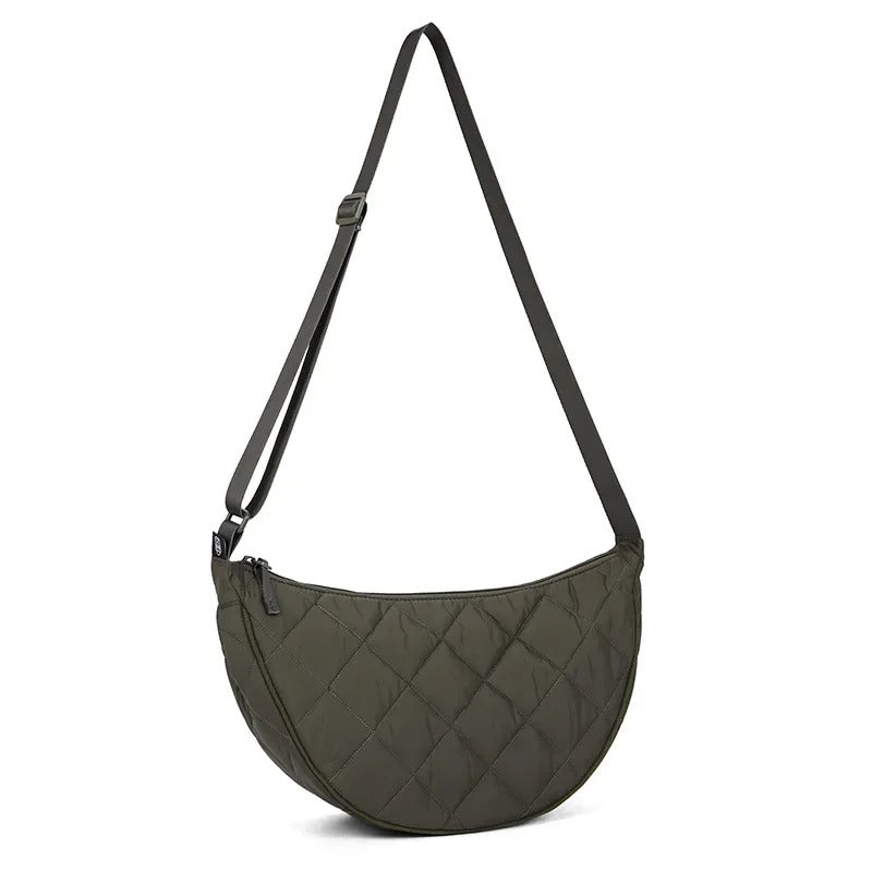 Waist Half Moon Belt Bag Solid Color Crossbody Bag Large Capacity