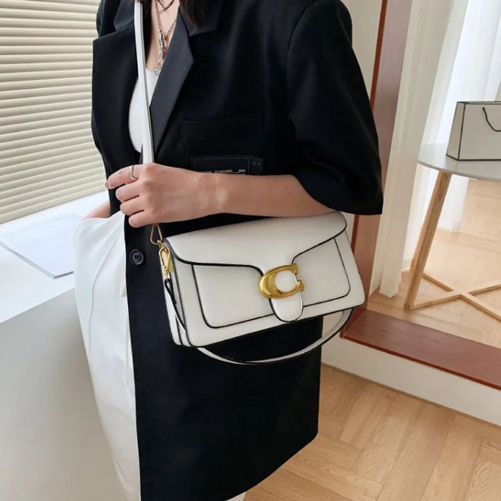 Fashionable underarm shoulder bag with two shoulder straps