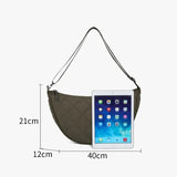 Load image into Gallery viewer, Waist Half Moon Belt Bag Solid Color Crossbody Bag Large Capacity