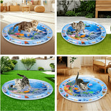 Load image into Gallery viewer, [Pet Water Play Mat] BDTGP Pet Water Play Mat for Cats And Dogs, Inflatable Ocean-Themed Toy with Floating Shapes, Indoor And Shaded Outdoor Activity Mat, Without Battery