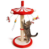 Load image into Gallery viewer, Large 39” Tall Carousel Cat Tree with Rotating Top &amp; Hanging Toys - Multi-Level Cat Scratching Post Suitable for Indoor Cats, Adult Cats, Kittens, Space-Saving Vertical Climbing Tower for Modern Decor, Cat Furniture