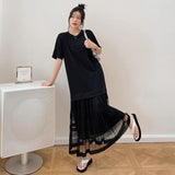 Load image into Gallery viewer, Loose Long Dresses Robe Elbise Short Sleeve