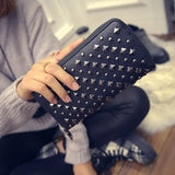 Load image into Gallery viewer, Famous Brand Luxury Pop Punk Rivets Long Women Vintage