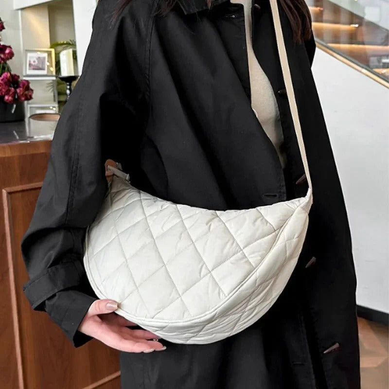 Waist Half Moon Belt Bag Solid Color Crossbody Bag Large Capacity