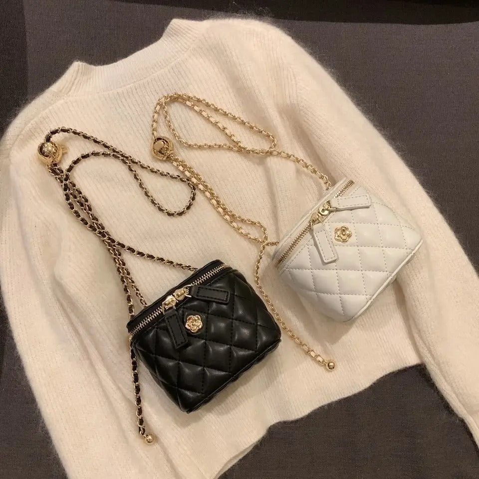 New Mini Quilted Chain Diamond Checkered Women's Crossbody Bag