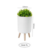 Load image into Gallery viewer, Wooden High Foot Trash Can For Bathroom Creative Kitchen