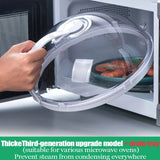 Load image into Gallery viewer, Microwave Splash Cover High Temperature Resistant Microwave Guard Lid Transparent Food Heating Cover with Steam Vent and Handle