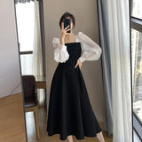 Load image into Gallery viewer, Elegant Medium-Length Black Dress For Women