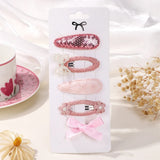 Load image into Gallery viewer, 5Pcs BB Clips Set for Children Hair Accessories Sweet Hair bangs