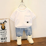 Load image into Gallery viewer, New Summer Baby Boy Kids Clothes Children Clothing Suit Tops