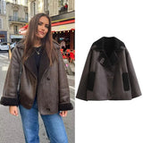 Load image into Gallery viewer, MUJER 2025 Woman Thick Faux Leather Jackets for Women Autumn