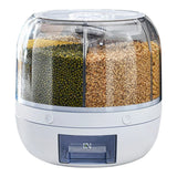 Load image into Gallery viewer, 360° Rotating 6-Grid Food Dispenser - Airtight Kitchen Storage Container for Grains, Cereal &amp; Dry Goods