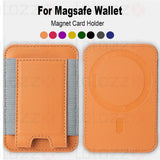 Load image into Gallery viewer, For Magsafe Card Holder Wallet Elastic Leather Pattern Case For iPhone 16 15 12 13 14 17Pro Max S25 Ultra Magnet Phone Bag Cover