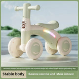 Load image into Gallery viewer, Anti-Tip Baby Balance Bike Ages 1-3 4-Wheel Silent Glider Walker Toy