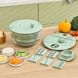 Load image into Gallery viewer, Multi-Functional Vegetable Salad Dehydrator Vegetable Cutter Household Cucumber and Potato Slices Drain Basket Fruit Drain Water