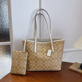 Load image into Gallery viewer, Large Capacity Printed Bucket Tote Bag Zipper Opening Single Shoulder Handbag Simple City Style For Travel Shopping