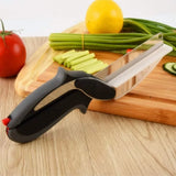 Load image into Gallery viewer, 2 In 1 Multi Stainless Steel Shear Household Vegetable Separable Barbecue Steak Cutting Scissors Kitchen Tool Fruit Knife