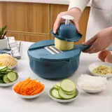Load image into Gallery viewer, 9-In-1 Multifunctional Vegetable Chopper Radish Carrot And Potato Chopper Manual Shredding And Slicing Machine Kitchen Tool