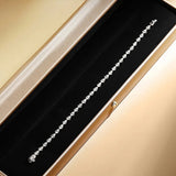 Load image into Gallery viewer, 3*5mm Pear Cut All Moissanite Diamond Tennis Bracelet For Women S925 Silver Plated White Gold Waterdrop Shape Jewelry with GRA
