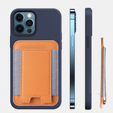 Load image into Gallery viewer, For Magsafe Card Holder Wallet Elastic Leather Pattern Case For iPhone 16 15 12 13 14 17Pro Max S25 Ultra Magnet Phone Bag Cover