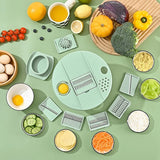 Load image into Gallery viewer, Multi-Functional Vegetable Salad Dehydrator Vegetable Cutter Household Cucumber and Potato Slices Drain Basket Fruit Drain Water