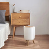 Load image into Gallery viewer, Wooden High Foot Trash Can For Bathroom Creative Kitchen