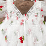 Load image into Gallery viewer, Girls' Dress Summer Floral Mesh Little Flying Sleeve Baby Girl Dress