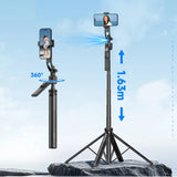 Load image into Gallery viewer, AI Smart Gimbal Tripod Selfie Stick Foldable 360° Auto Follow-Up Face Tracking Gimbal All-in-one Phone Holder For smartphone